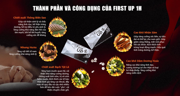 Th&agrave;nh phần sản phẩm First Up 1H