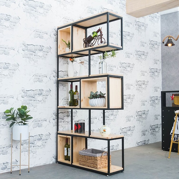 Mẫu kệ sắt trang tr&iacute; đồ hiện đại