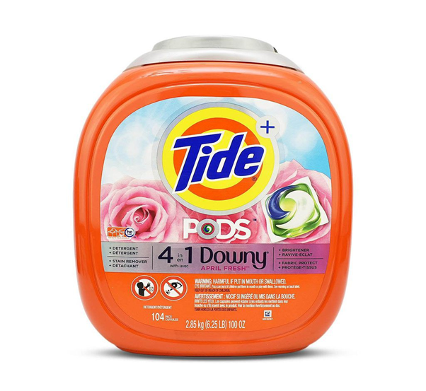 Can vi&ecirc;n giặt Tide Pods 3 in 1 giặt sạch khuẩn với 104 vi&ecirc;n giặt