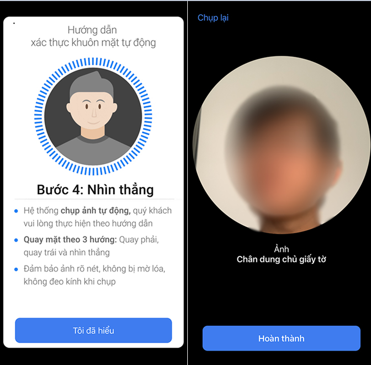 Nh&igrave;n thẳng v&agrave; đọc to r&otilde; d&atilde;y số hiện l&ecirc;n tr&ecirc;n m&agrave;n h&igrave;nh